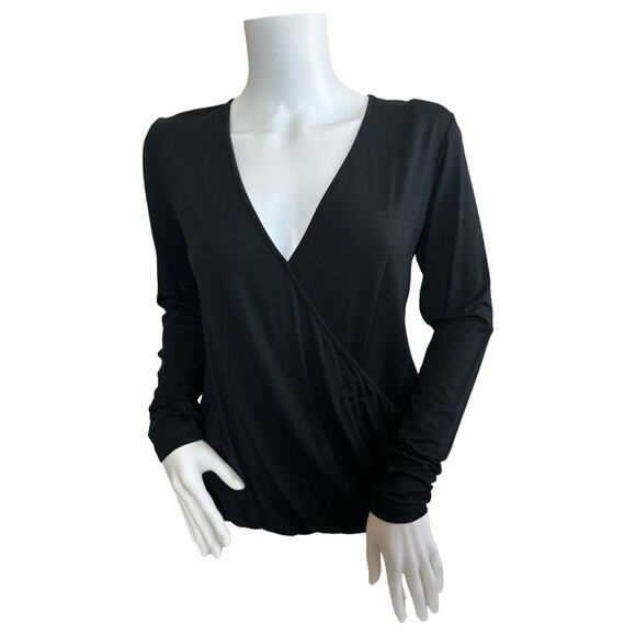 #T115 TART COLLECTIONS V NECK CRISS CROSS FRONT LONG SLEEVE TOP SZ S $99 - Picture 2 of 10
